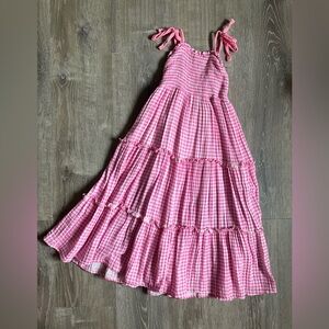SweetHoney Pink Gingham Beach Dress